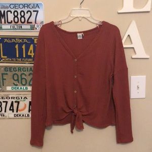 cute long sleeve button down sweater!!